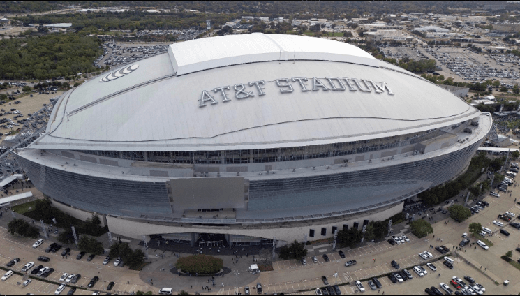 Anaerial view of the AT& T Stadium in Arlington, Texas is shown in file photo..