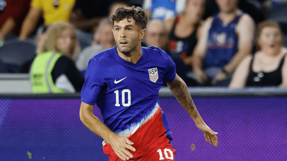 AC Milan and USMNT winger Christian Pulisic runs the field at a recent match in file photo. Pochettino: USMNT 'bigger than any name' ahead of World Cup