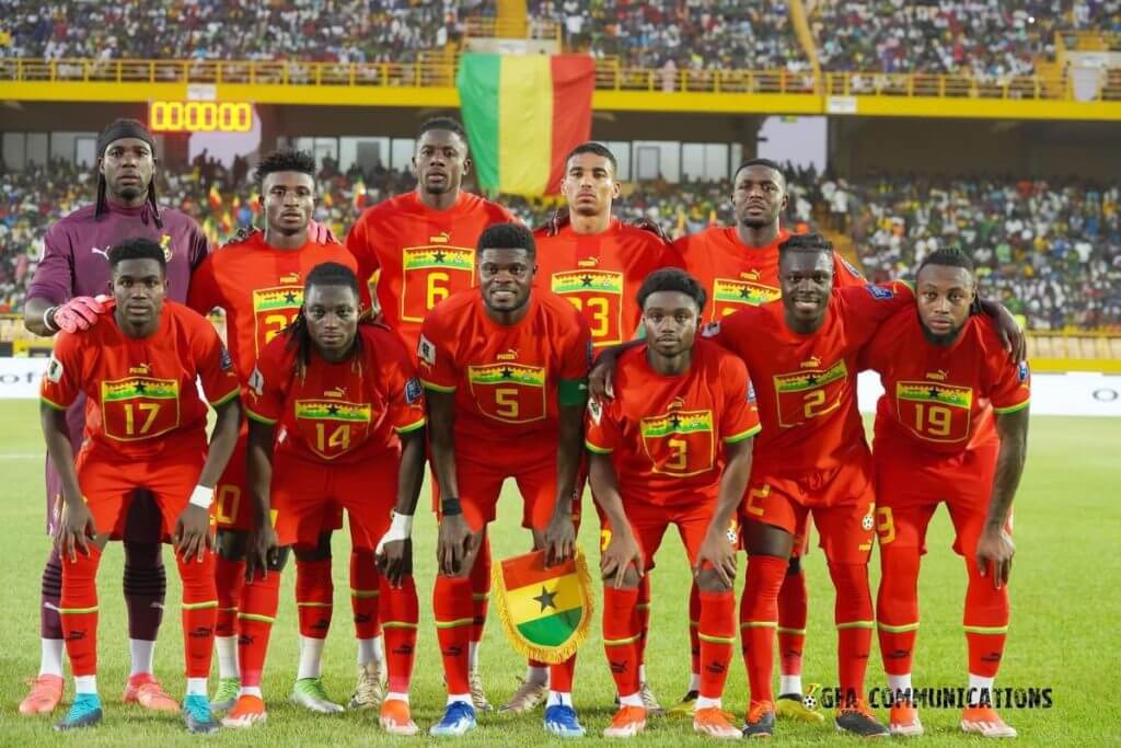 Members of Ghana's men's national football team, also known as "Black Stars" pose for a photo in the field after a match in file photo. Ghana football legend 'convinced' Black Stars to reach World Cup