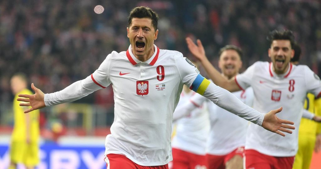 Poland striker RobertLewandowski raises his arms in celebration at a recent match in file photo. Lewandowski to skip Poland stint, may miss FIFA World Cup 2026