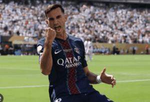 Fabian Ruiz pumps his fist after scoring a brace for PSG against Real Madrid in a FIFAClub World Cup 2026 quarterfinals match on Wednesday. PSG vs Real Madrid sees Parisians reach CWC final vs Chelsea