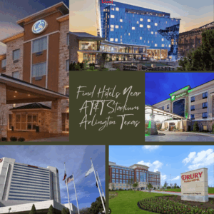 FInd Hotels - Live! By Loews - Arlington, Sheraton Arlington Hotel, Drury Plaza Hotel Dallas Arlington, Comfort Suites Arlington - Entertainment District, Holiday Inn Arlington Ne-rangers Ballpark by IHG - near AT&T Stadium in Arlington Texas. Find Hotels Near (AT&T Stadium - Arlington, Dallas, Texas) for World Cup 2026 Matches