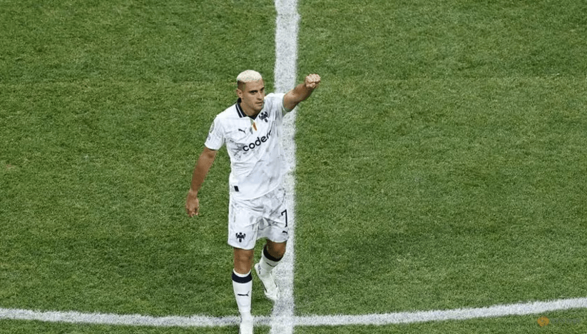 German Berterame raises his left arm to celebrate his lone goal for Monterrey against Borussia Dortmund in a FIFA Club World Cup 2025 round-of-16 match on Tuesday. Dortmund vs Monterrey sees Germans reach Club World Cup last 8