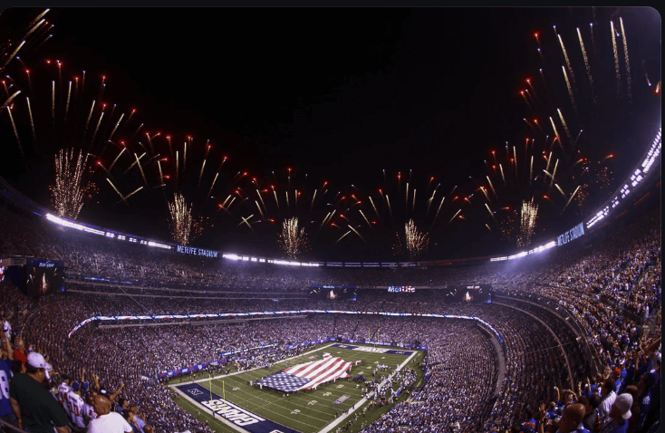 A night view of the MetLife Stadium in New Jersey is shown in file photo. FIFA World Cup 2026 start time change pushed, cites conditions