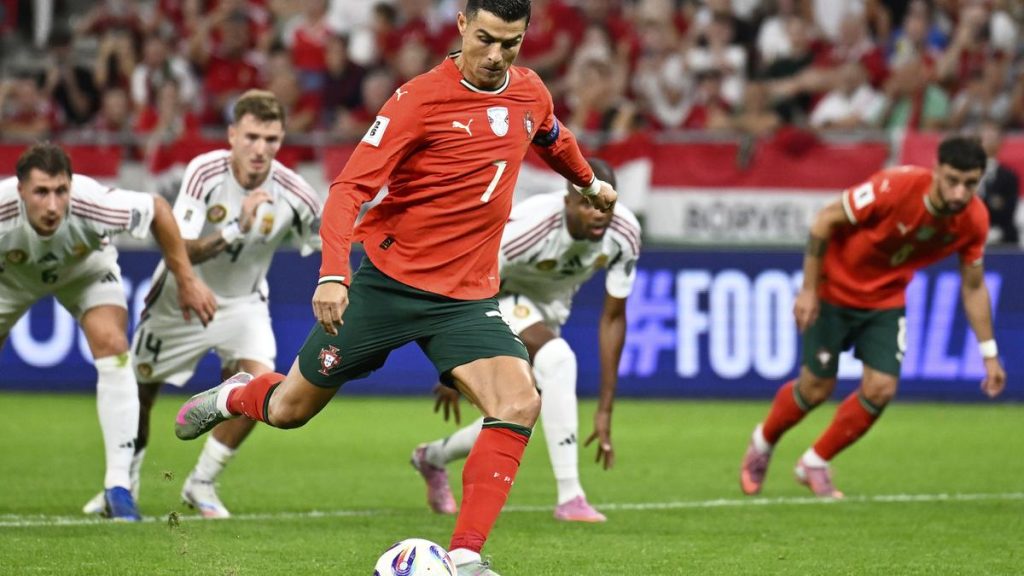 Ronaldo scored from the spot in Portugal’s win over Hungary back in September 2025.