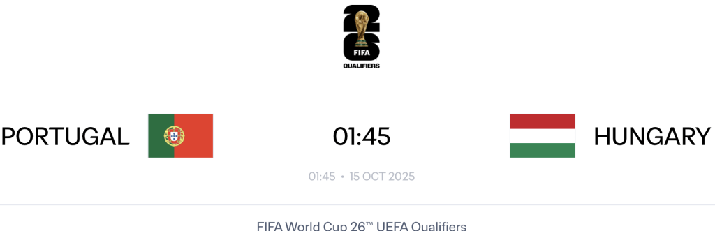 Portugal vs Hungary - World Cup 2026 Europe Qualifiers Prediction