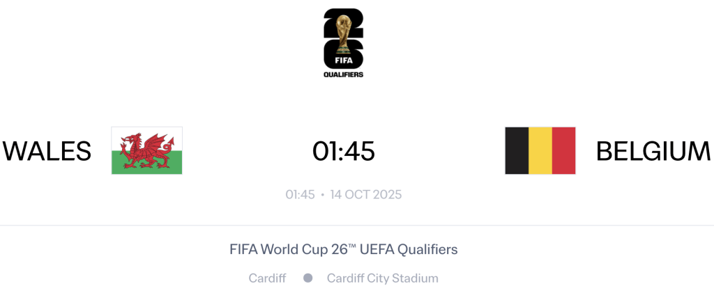 Wales vs Belgium - World Cup 2026 Qualifications prediction