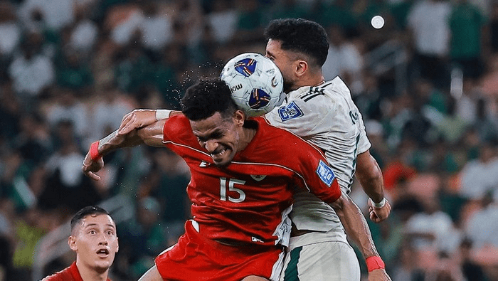 The Indonesia (in red shirts) vs Saudi Arabia (in white) score displayed a lots of offensive activity throughout the match.