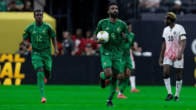 Firas Al-Buraikan (9) hopes to sustain his form after scoring a brace in Saudi Arabia's 3-2 win over Indonesia on October 9 , 2025.