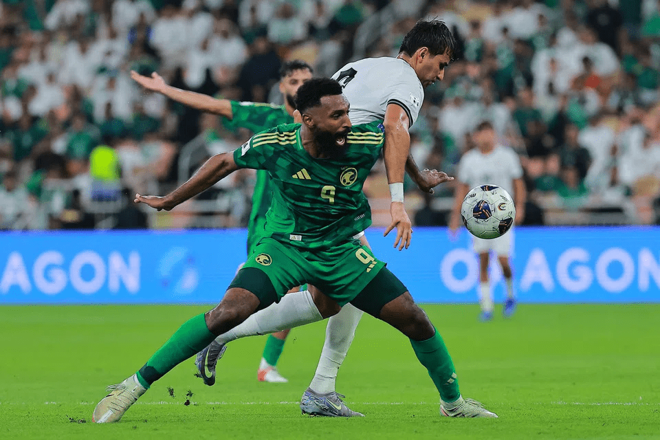 Saudi Arabia (in green shirts) will play in the 2026 World Cup after topping Group B due to its superior goals over Indonesia in its group.
