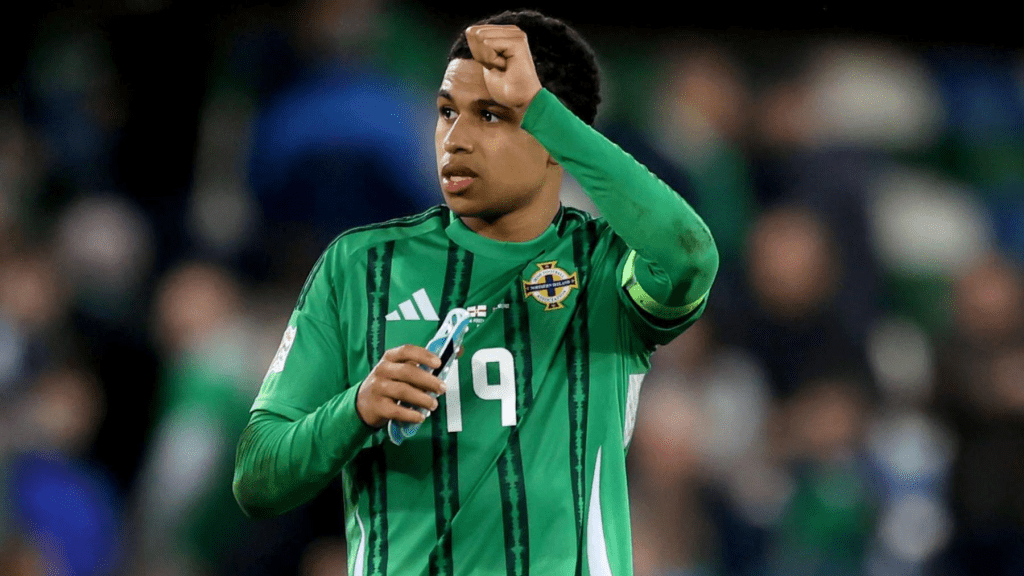 Shea Charles is one of the key players for Northern Ireland in the UEFA World Cup Qualifiers.