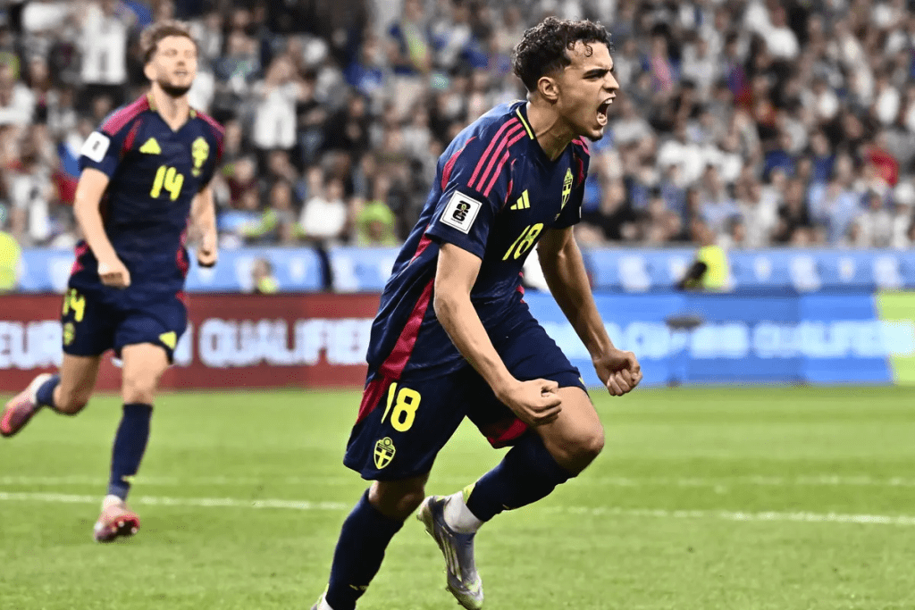 Yasin Ayari (18) is one of the key players for Sweden against Slovenia at the September 2025 World Cup Qualifiers.