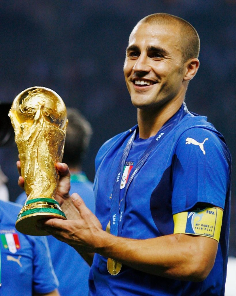 Cannavaro won the 2006 World Cup as Italia's captain
