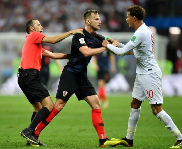 Heated scenes as Ivan Rakitic clashed with Dele Alli at the 2018 World Cup