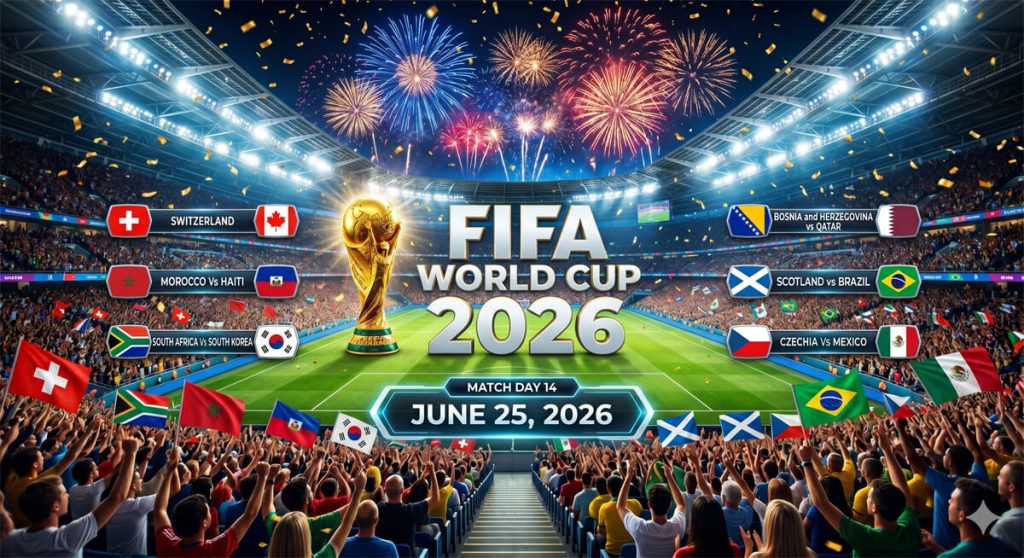 June 25 World Cup Match day 14